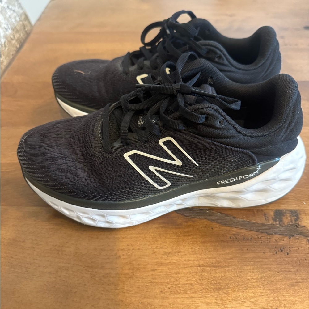 New Balance Black and White Athletic Shoes